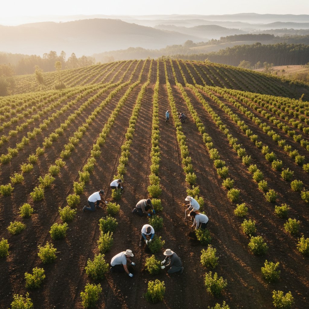 Sadzenie drzew w ramach inicjatywy Livingsteadmanual we Wrocławiu